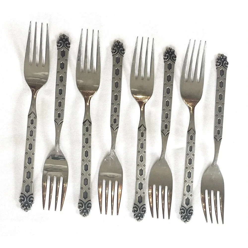 Oneida Northland San Francisco Stainless Flatware Set 59 Pc Japan Black